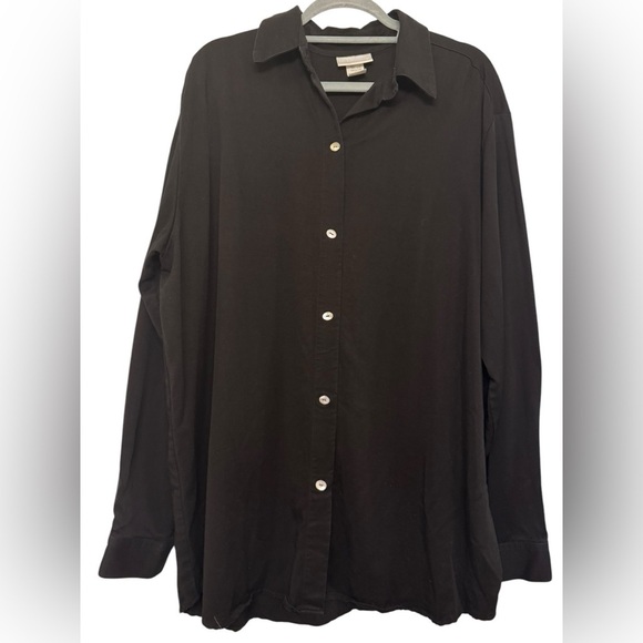 Soft Surroundings Tencel Tunic Length Shirt - Picture 1 of 5